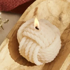 Karaca Home Rope Kerze 8 cm, Creme Creme01 Online