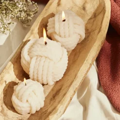 Karaca Home Rope Kerze 8 cm, Creme Creme01 Online