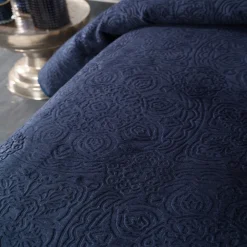 Karaca Home Scala Dunkelblau Einzelbett Embossed Decke Marıne02 Outlet