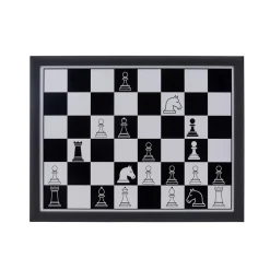 Karaca Home Schachtablett 36x45 cm Schwarz Weıß Discount