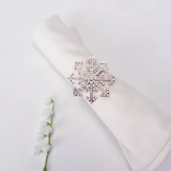 Karaca Home Schneeflocke 2 Teilig Serviettenring Sılber