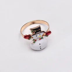 Karaca Home Schneemann 2 Stück Serviettenring Gold Clearance