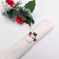 Karaca Home Schneemann 2 Stück Serviettenring Gold Clearance