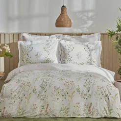 Karaca Home Sera 100% Baumwolle Doppelbett Bettwäsche Set Grün Grün01 Online