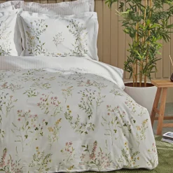 Karaca Home Sera 100% Baumwolle Doppelbett Bettwäsche Set Grün Grün01 Online