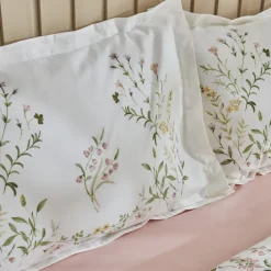 Karaca Home Sera 100% Baumwolle Doppelbett Bettwäsche Set Grün Grün01 Online