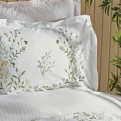 Karaca Home Sera 100% Baumwolle Doppelbett Bettwäsche Set Grün Grün01 Online
