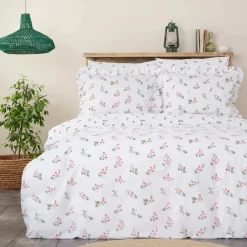 Karaca Home Silvie Bettbezug Set,100% Baumwolle, Rot Rot02 Clearance