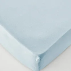 Karaca Home Spannbettlaken Light Blue 90x200 cm + 30 cm Öko-Tex Zertifiziert Hellblau Discount