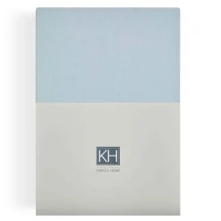 Karaca Home Spannbettlaken Light Blue 90x200 cm + 30 cm Öko-Tex Zertifiziert Hellblau Discount