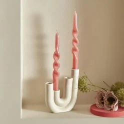 Karaca Home Spiralkerze rosa 2 teile Rosa01 Clearance