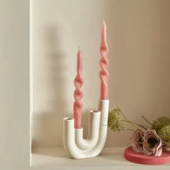 Karaca Home Spiralkerze rosa 2 teile Rosa01 Clearance
