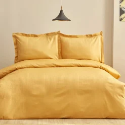 Karaca Home Uniq 100% Baumwolle Satin Einzel Bettbezug Set, Senf Senf01 Hot