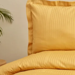 Karaca Home Uniq 100% Baumwolle Satin Einzel Bettbezug Set, Senf Senf01 Hot