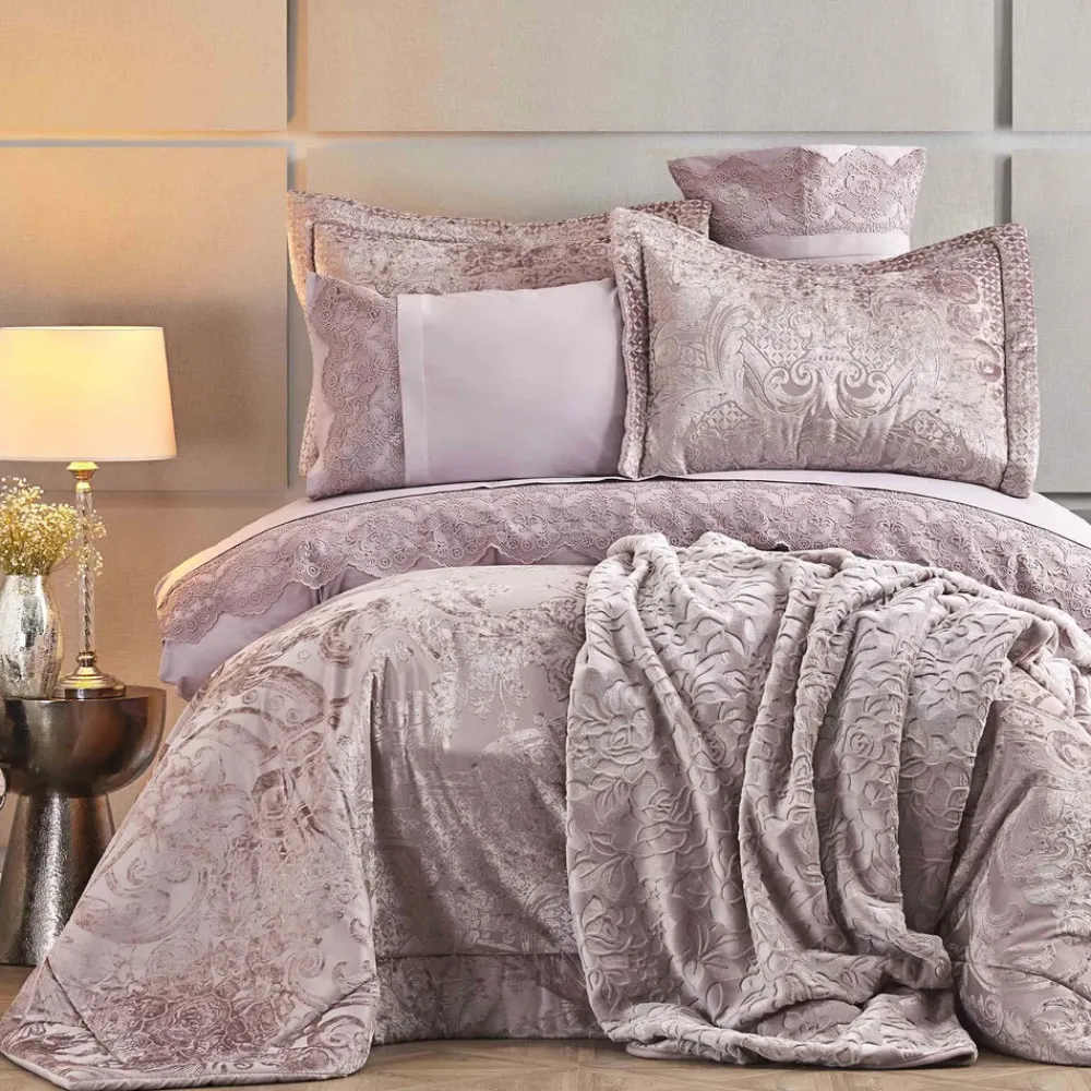 Karaca Home Valeria Best getrocknete Rose 8 Stück Mitgift-Set Staubıge Rose