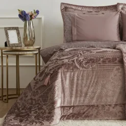 Karaca Home Valeria Queen 8-teiliges Geschenkset für Paare Altrosa Staubıge Rose Best