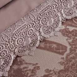 Karaca Home Valeria Queen 8-teiliges Geschenkset für Paare Altrosa Staubıge Rose Best