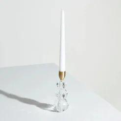 Karaca Home Vicki Kerzenständer Glas 6x17 cm Natürlıch01 Discount