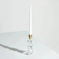 Karaca Home Vicki Kerzenständer Glas 6x17 cm Natürlıch01 Discount