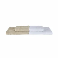 Karaca Home Vinos 4-teiliges Gesicht/Badehandtuch Hamam Set Beige Beıge01 Clearance