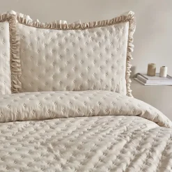 Karaca Home Viona Doppelbett-Bettüberwurf-Set Beige Beıge01 New