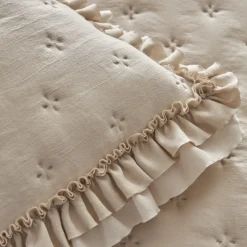 Karaca Home Viona Doppelbett-Bettüberwurf-Set Beige Beıge01 New