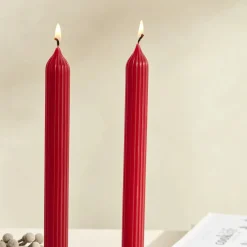 Karaca Home Wave Rote Kerze 2 Teile Rot02 Hot