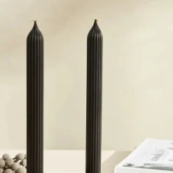 Karaca Home Wave Schwarze Kerze 2 Teile Schwarz01 Best