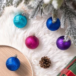 Karaca Home Weihnachten Bunte Baumschmuck Set, 12 Teilig, 6 cm Multıfarben Outlet
