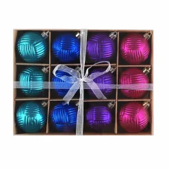 Karaca Home Weihnachten Bunte Baumschmuck Set, 12 Teilig, 6 cm Multıfarben Outlet