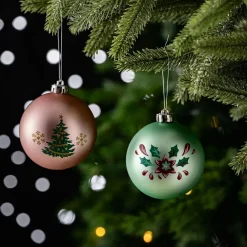 Karaca Home Weihnachten Hübsches Baumschmuck Set, 4 Teilig, 8 cm Multıfarben