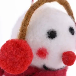 Karaca Home Weihnachten Schneemann mit Ohrenschützer Baumschmuck, 8x13 cm Weıß01 Sale