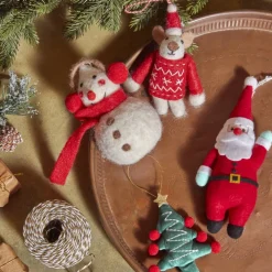 Karaca Home Weihnachten Schneemann mit Ohrenschützer Baumschmuck, 8x13 cm Weıß01 Sale