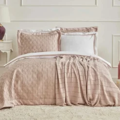 Karaca Home White Collection Braut Carina 80 Fäden 100% Baumwolle 8-teiliges Hochzeitsset Puder Best