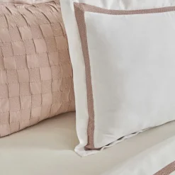 Karaca Home White Collection Braut Carina 80 Fäden 100% Baumwolle 8-teiliges Hochzeitsset Puder Best