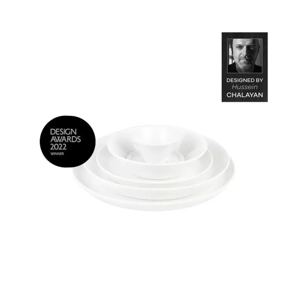 Karaca Hussein Chalayan Digital 6-Teiliges Individuelles Fine Pearl Tafelservice Weıß01