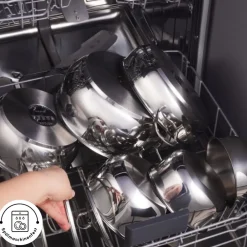 Karaca Induktions Stahl Kochgeschirr Set mit Gratis Vorratsbehälter, 13 Teilig Farblös Best