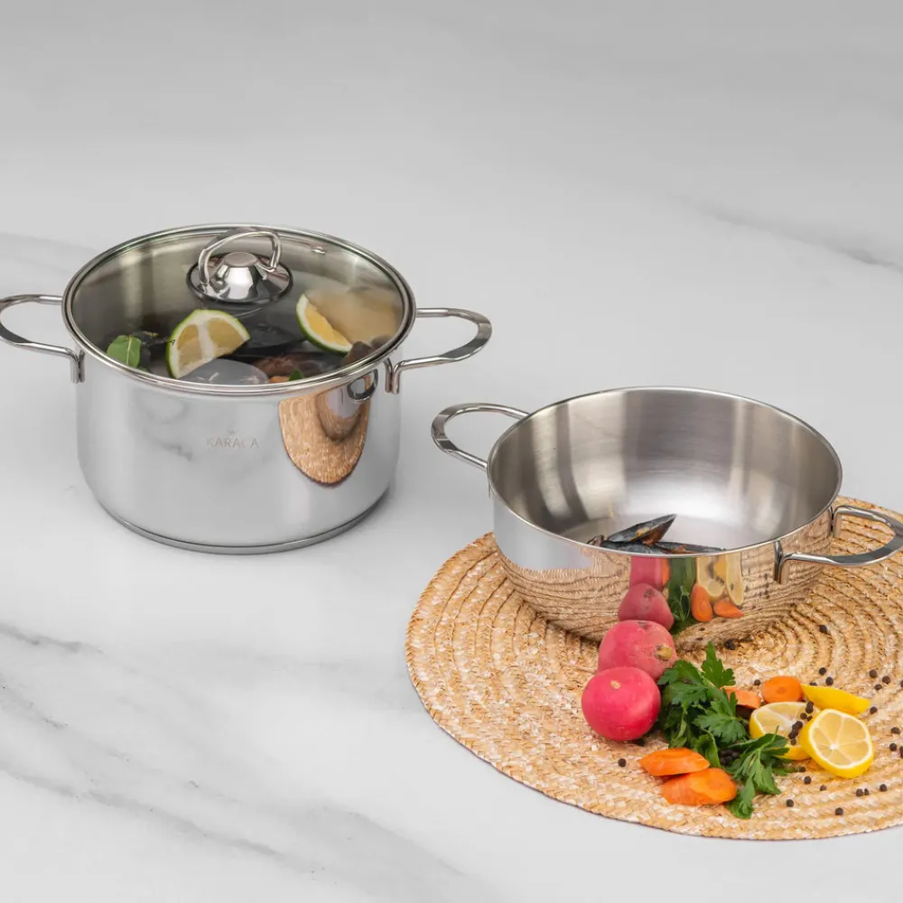 Karaca Induktions Stahlpfanne für Muscheln 20 cm Farblös Clearance