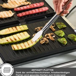 Karaca Toastmate Grill 6 Scheiben Kapazität Zeit einstellbar Gusseisen Platte Grill und Toaster 2000W Inox Clearance