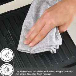 Karaca Toastmate Grill 6 Scheiben Kapazität Zeit einstellbar Gusseisen Platte Grill und Toaster 2000W Inox Clearance