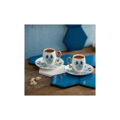Karaca Iznik 4 teiliges Mochatassen Espressotassen Set für 2 Personen Multıfarben Discount