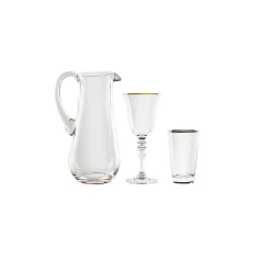 Karaca Jamie Rim 25-teiliges Trinkglas-Set Gold Hot