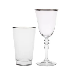 Karaca Jamie Platinum Rim 24 Teile Glas-Set Platın New