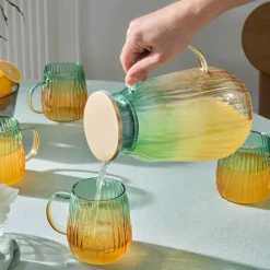 Karaca Jolie 7-teiliges Wasserset Gelb & Grün Gelb Grün