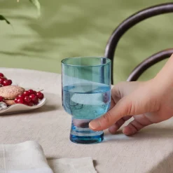 Karaca Julia Wasserglas 340 ml – Blau Blau01 Outlet