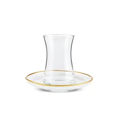 Karaca Juliet Gold Rand 6-Personen-Tee-Set Klar Best