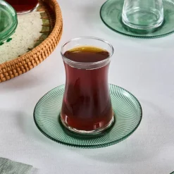 Karaca Juliet Grün 6-Personen-Teeset Yeşil Clearance