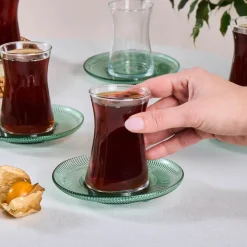 Karaca Juliet Grün 6-Personen-Teeset Yeşil Clearance