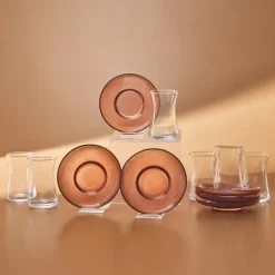 Karaca Juliet Mocha Mousse 12-teiliges Teegläser-Set für 6 Personen, 170 ml Best