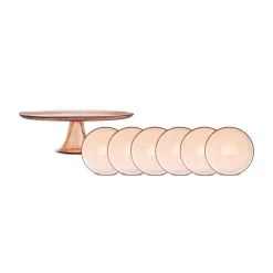 Karaca Juliet Mocha Mousse 7-teiliges Kuchen-Set für 6 Personen Sale
